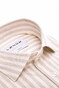 Ledûb Modern Striped Jersey Stretch Overhemd Zand