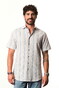 Ledûb Multicolor Stripe Short Sleeve Button-Down Overhemd Wit