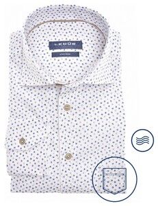 Ledûb Multicolored Fashion Dot Overhemd Wit-Groen