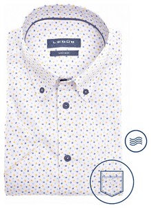 Ledûb Multicolored Fashion Dot Shirt White-Yellow