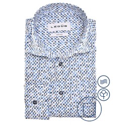 Ledûb Multitone Fantasy Shirt Mid Blue