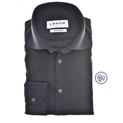 Ledûb Natural Blend Comfort Overhemd Donker Blauw