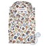 Ledûb Natural Inspired Leaf Pattern Overhemd Bruin-Zand