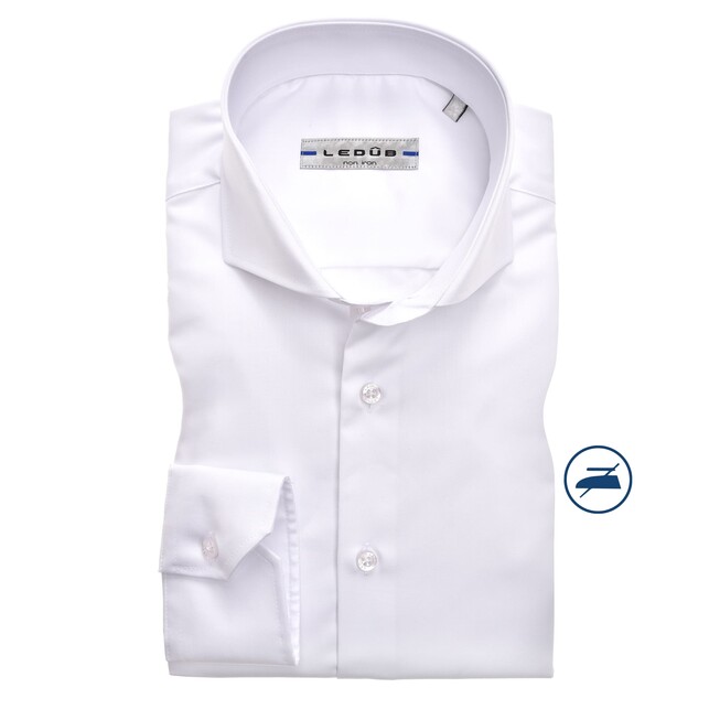 Ledûb Non Iron Slim Fit Overhemd Wit