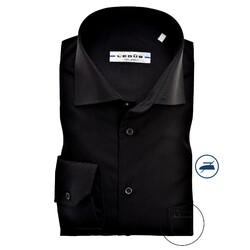 Ledûb Non Iron Uni Modern Fit Overhemd Zwart