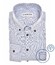 Ledûb Oxford Cotton Vertical Stripe Button-Down Shirt Mid Blue