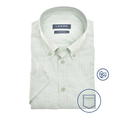 Ledûb Printed Herringbone Fantasy Overhemd Groen