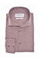 Ledûb Pure Cotton Allover Mini Squares Pattern Overhemd Donker Rood