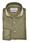 Ledûb Pure Cotton Linnen Look Subtle Contrast Details Overhemd Midden Groen