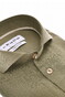 Ledûb Pure Cotton Linnen Look Subtle Contrast Details Overhemd Midden Groen