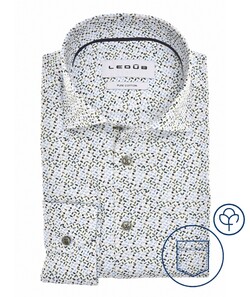 Ledûb Refined Leaf Print Shirt Overhemd Blauw-Groen