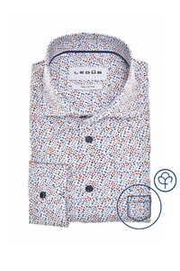 Ledûb Refined Leaf Print Shirt Overhemd Rood-Blauw