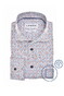 Ledûb Refined Leaf Print Shirt Overhemd Rood-Blauw