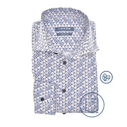 Ledûb Retro Revival Fashion Overhemd Blauw-Zand