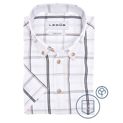 Ledûb Savile Square Shirt White-Sand