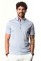 Ledûb Short Sleeve Button-Down Jersey Colored Buttons Polo Licht Blauw