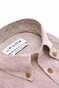 Ledûb Short Sleeve Button-Down Linnen Cotton Blend Overhemd Bruin