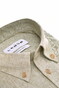Ledûb Short Sleeve Button-Down Linnen Cotton Blend Overhemd Groen