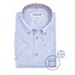 Ledûb Short Sleeve Subtle Details Cotton Stretch Overhemd Lichtblauw-Zand
