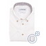 Ledûb Short Sleeve Subtle Details Cotton Stretch Overhemd Wit-Zand