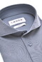 Ledûb Slim Active Stretch Piqué Wide-Spread Collar Overhemd Midden Blauw