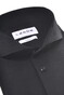 Ledûb Slim Active Stretch Piqué Wide-Spread Collar Overhemd Zwart