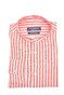 Ledûb Slim Casual Striped Mao Collar Shirt Fine Orange