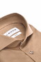 Ledûb Slim Cotton Jersey Stretch Cutaway Collar Overhemd Midden Bruin