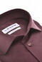 Ledûb Slim Cotton Jersey Stretch Extra Long Sleeve Overhemd Donker Rood