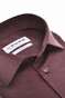 Ledûb Slim Long Sleeve Cotton Jersey Stretch Overhemd Donker Rood