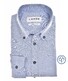 Ledûb Slim Oxford Button-Down Overhemd Midden Blauw