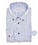 Ledûb Slim Oxford Button-Down Vertical Stripe Overhemd Midden Blauw