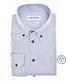 Ledûb Slim Oxford Button-Down Vertical Stripe Overhemd Midden Blauw