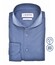 Ledûb Slim Solid Color Jersey Cotton Stretch Overhemd Midden Blauw