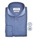 Ledûb Slim Solid Color Jersey Cotton Stretch Overhemd Midden Blauw