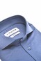 Ledûb Slim Solid Color Jersey Cotton Stretch Overhemd Midden Blauw