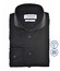 Ledûb Slim Solid Color Jersey Cotton Stretch Overhemd Zwart