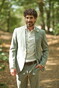 Ledûb Slim Special Edition Cotton Non-Iron Overhemd Antiekwit-Groen