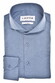 Ledûb Slim Uni Color Cotton Jersey Cutaway Collar Overhemd Midden Blauw