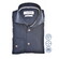 Ledûb Slim Uni Color Cotton Tricot Overhemd Donker Blauw