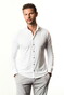 Ledûb Solid Color Actice Stretch Piqué Overhemd Wit