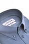 Ledûb Solid Color Button Down Cotton Jersey Tone-on-Tone Buttons Polo Midden Blauw