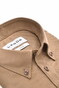 Ledûb Solid Color Button Down Cotton Jersey Tone-on-Tone Buttons Polo Midden Bruin