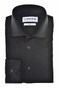 Ledûb Solid Color Cotten Jersey Stretch Overhemd Zwart