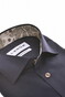 Ledûb Solid Color Cotton Comfort Blend Fine Details Overhemd Navy
