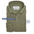 Ledûb Solid Color Cotton-Linnen Blend Button-Down Extra Long Sleeve Overhemd Midden Groen