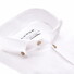 Ledûb Solid Color Cotton-Linnen Blend Button-Down Extra Long Sleeve Overhemd Wit