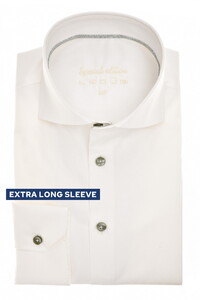 Ledûb Solid Color Extra Long Sleeve Cotton Non-Iron Overhemd Antiekwit-Groen