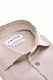 Ledûb Solid Color Extra Long Sleeve Organic Cotton Overhemd Midden Bruin
