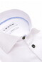 Ledûb Solid Color Subtle Contrast Details Overhemd Wit-Blauw